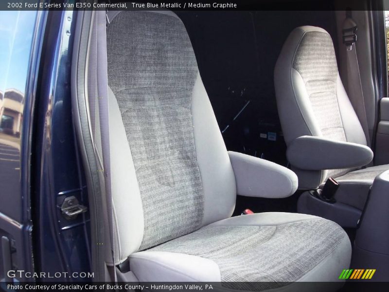 True Blue Metallic / Medium Graphite 2002 Ford E Series Van E350 Commercial