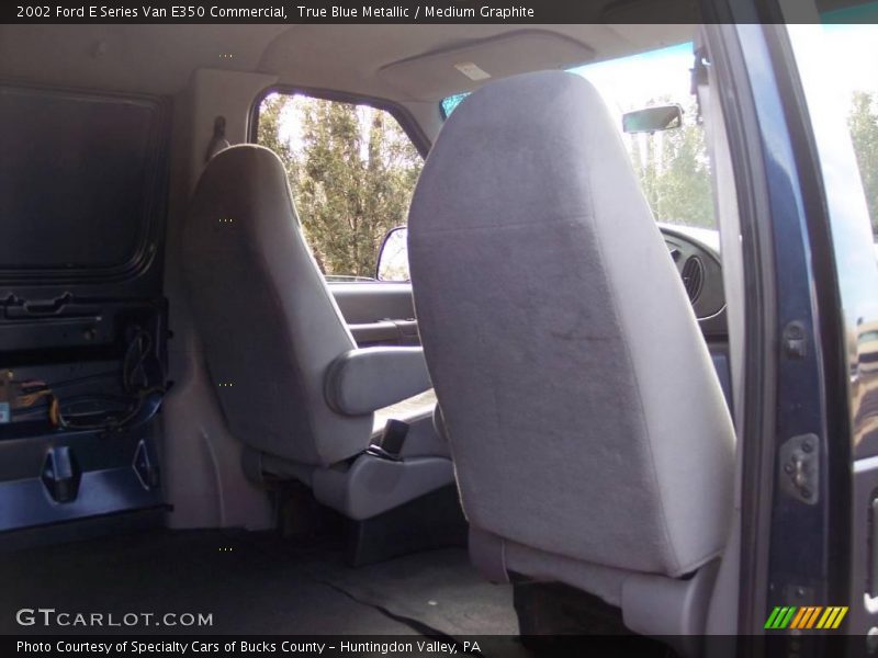 True Blue Metallic / Medium Graphite 2002 Ford E Series Van E350 Commercial