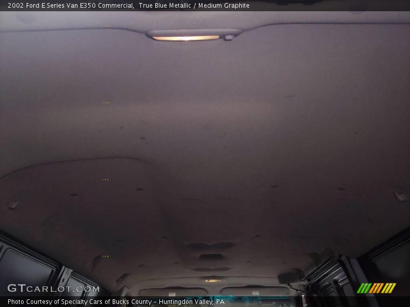 True Blue Metallic / Medium Graphite 2002 Ford E Series Van E350 Commercial