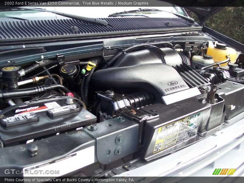 True Blue Metallic / Medium Graphite 2002 Ford E Series Van E350 Commercial