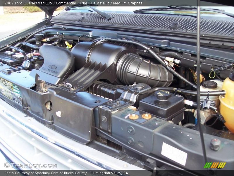 True Blue Metallic / Medium Graphite 2002 Ford E Series Van E350 Commercial