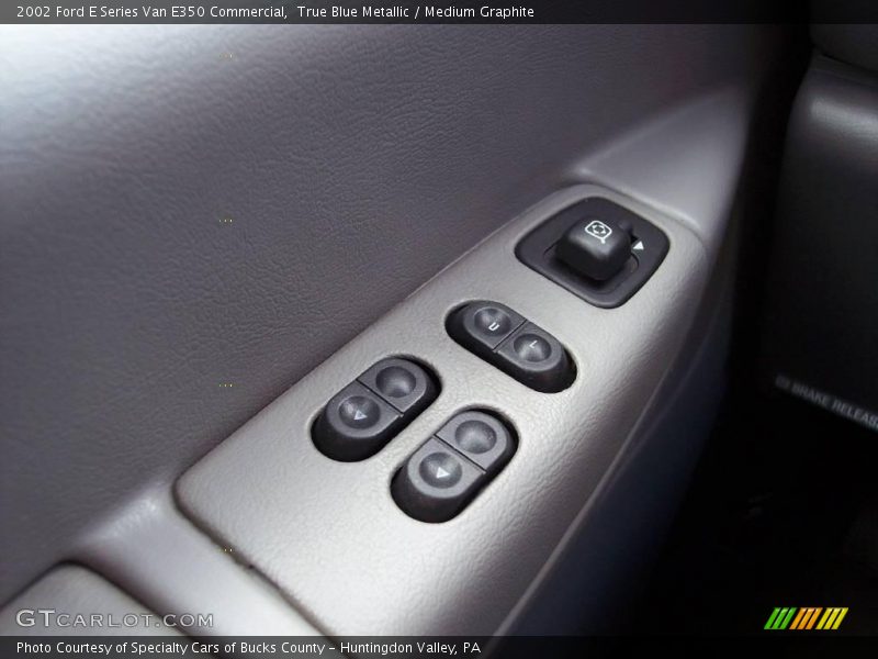 True Blue Metallic / Medium Graphite 2002 Ford E Series Van E350 Commercial