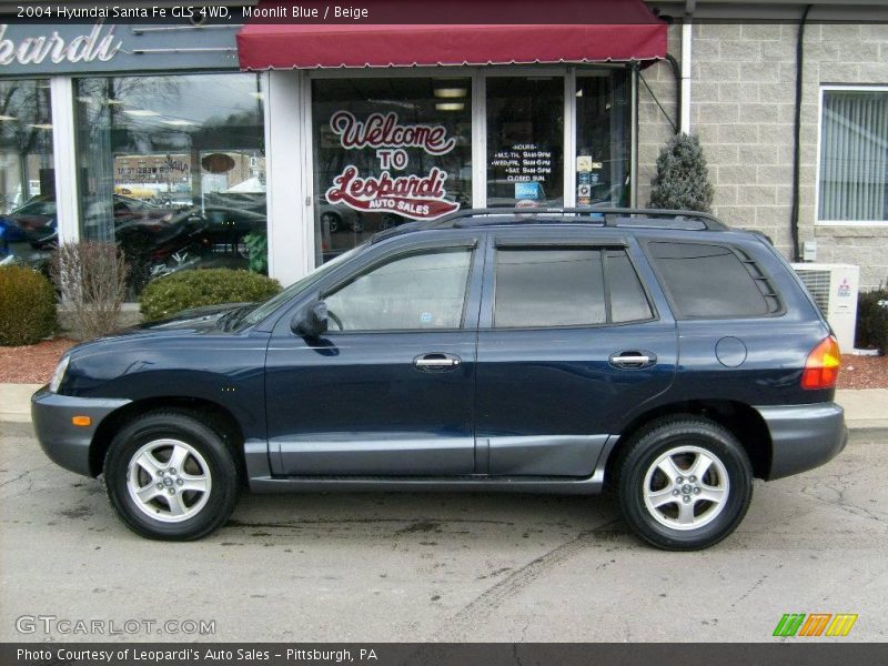 Moonlit Blue / Beige 2004 Hyundai Santa Fe GLS 4WD