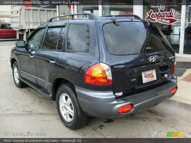Moonlit Blue / Beige 2004 Hyundai Santa Fe GLS 4WD