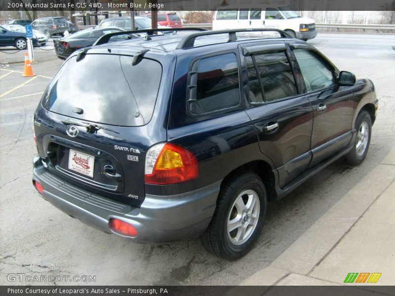 Moonlit Blue / Beige 2004 Hyundai Santa Fe GLS 4WD