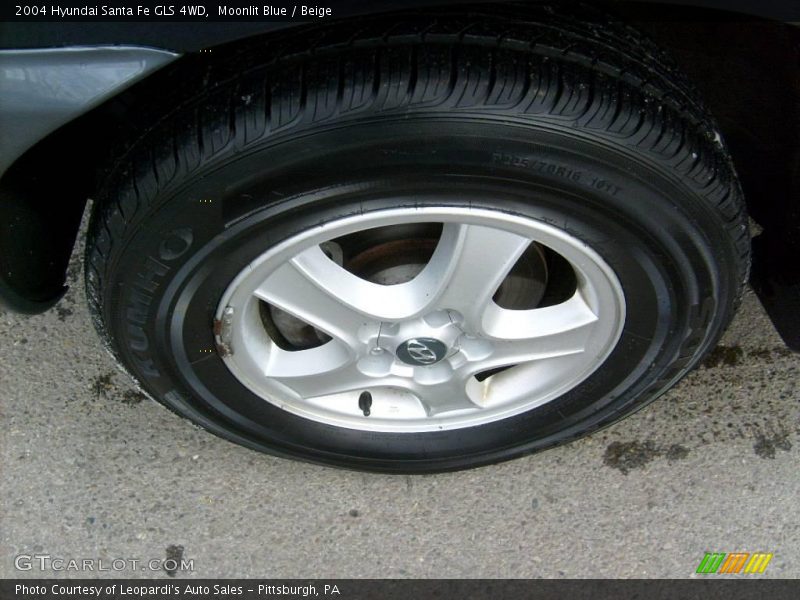 Moonlit Blue / Beige 2004 Hyundai Santa Fe GLS 4WD