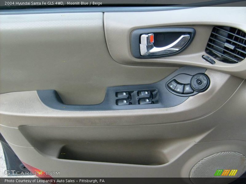 Moonlit Blue / Beige 2004 Hyundai Santa Fe GLS 4WD