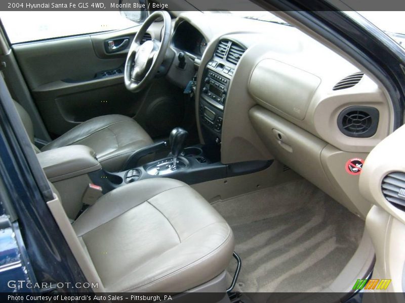 Moonlit Blue / Beige 2004 Hyundai Santa Fe GLS 4WD