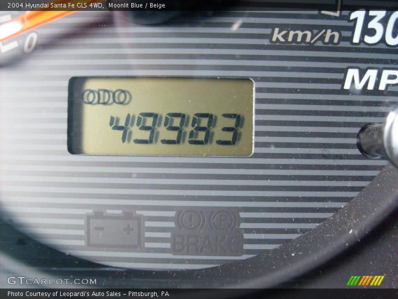 Moonlit Blue / Beige 2004 Hyundai Santa Fe GLS 4WD