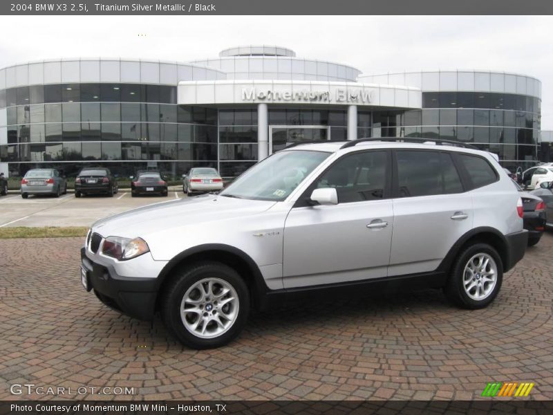 Titanium Silver Metallic / Black 2004 BMW X3 2.5i