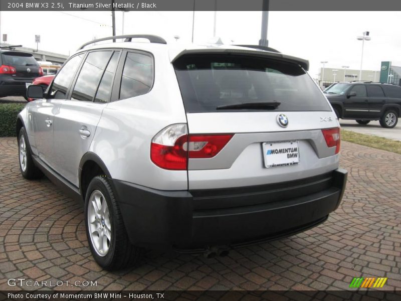 Titanium Silver Metallic / Black 2004 BMW X3 2.5i