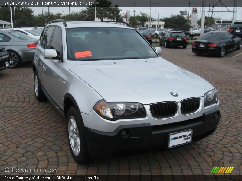 Titanium Silver Metallic / Black 2004 BMW X3 2.5i