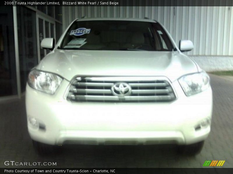 Blizzard White Pearl / Sand Beige 2008 Toyota Highlander Limited