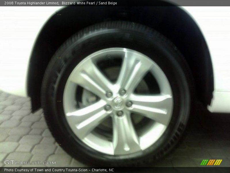 Blizzard White Pearl / Sand Beige 2008 Toyota Highlander Limited