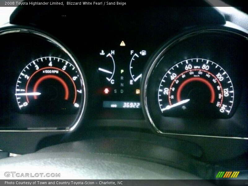 Blizzard White Pearl / Sand Beige 2008 Toyota Highlander Limited