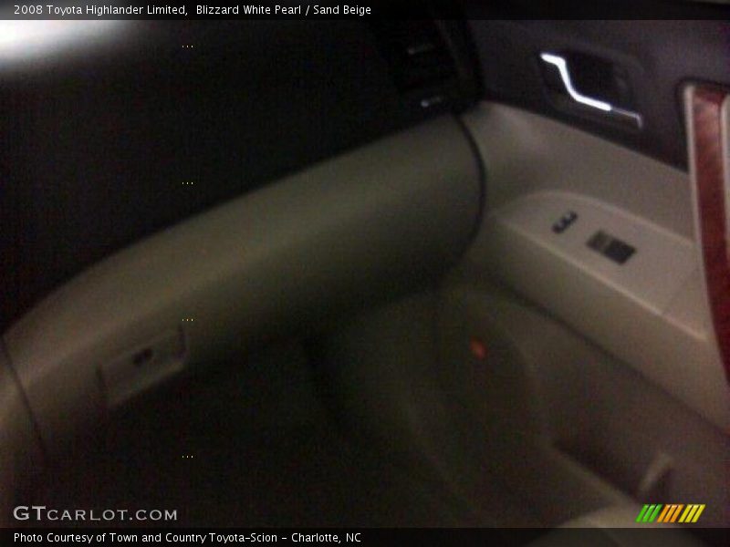Blizzard White Pearl / Sand Beige 2008 Toyota Highlander Limited