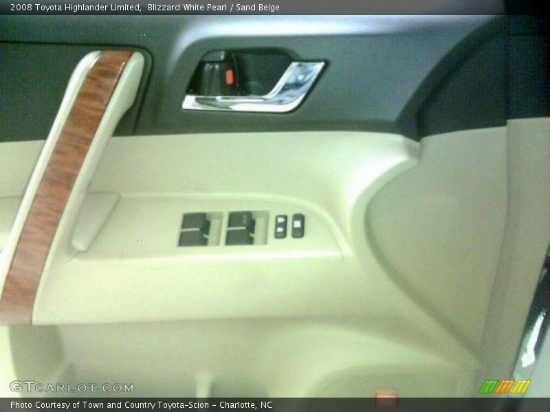 Blizzard White Pearl / Sand Beige 2008 Toyota Highlander Limited