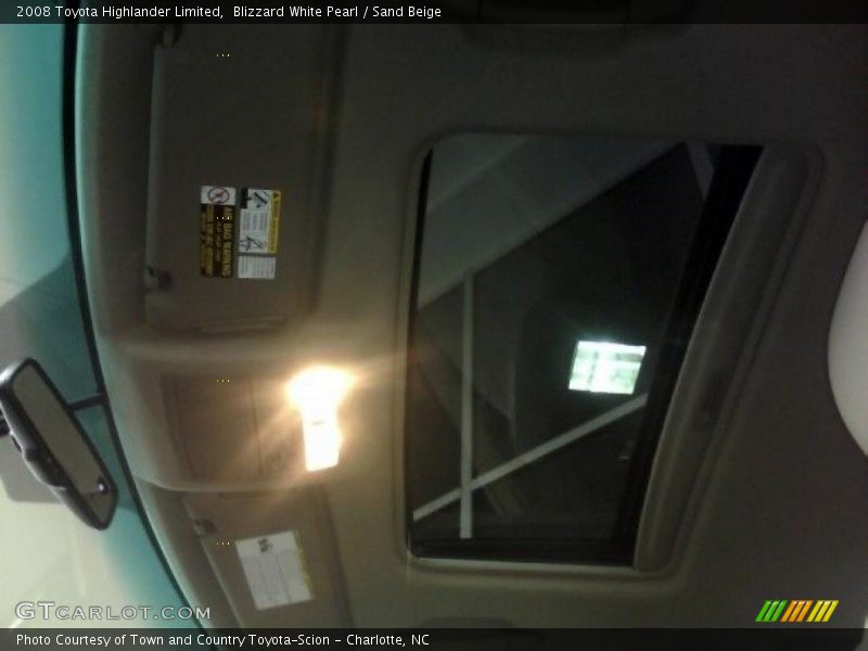 Blizzard White Pearl / Sand Beige 2008 Toyota Highlander Limited