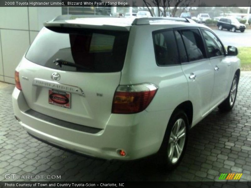 Blizzard White Pearl / Sand Beige 2008 Toyota Highlander Limited