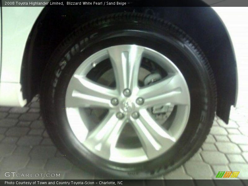 Blizzard White Pearl / Sand Beige 2008 Toyota Highlander Limited