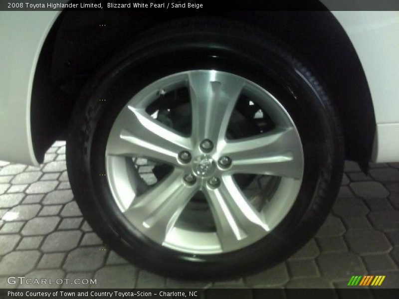 Blizzard White Pearl / Sand Beige 2008 Toyota Highlander Limited