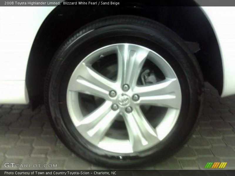 Blizzard White Pearl / Sand Beige 2008 Toyota Highlander Limited