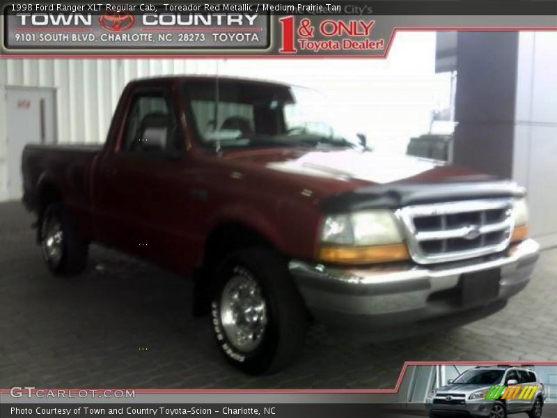 Toreador Red Metallic / Medium Prairie Tan 1998 Ford Ranger XLT Regular Cab