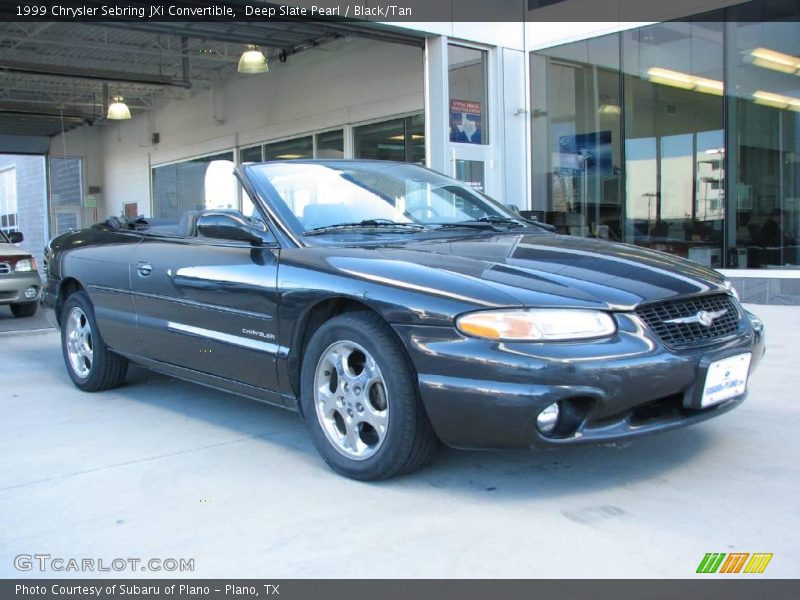 Deep Slate Pearl / Black/Tan 1999 Chrysler Sebring JXi Convertible