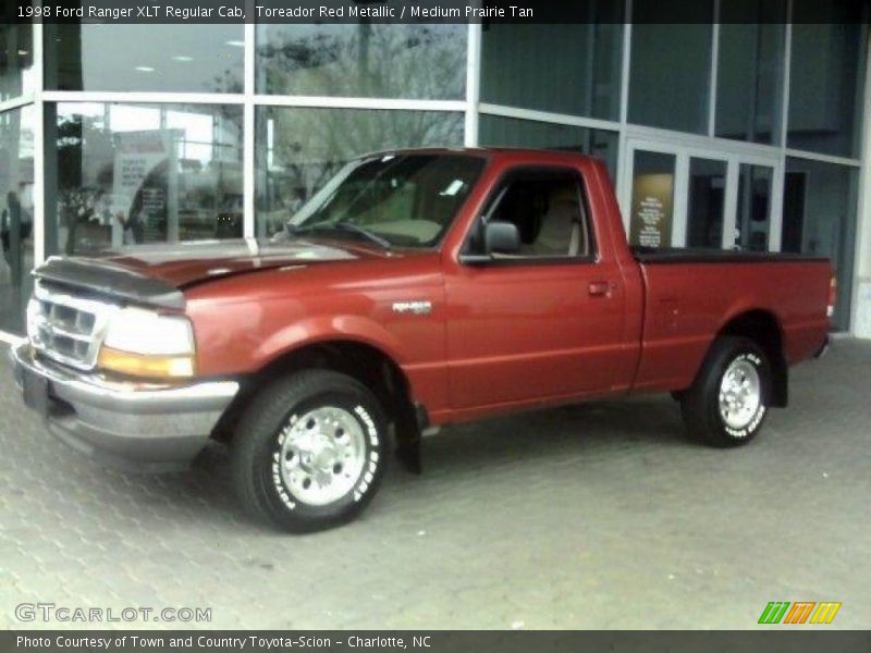 Toreador Red Metallic / Medium Prairie Tan 1998 Ford Ranger XLT Regular Cab
