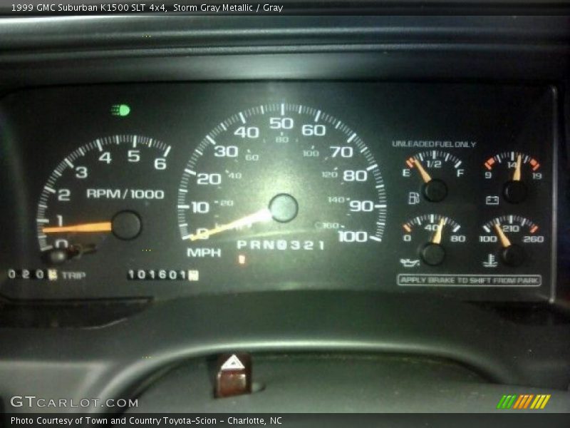 Storm Gray Metallic / Gray 1999 GMC Suburban K1500 SLT 4x4