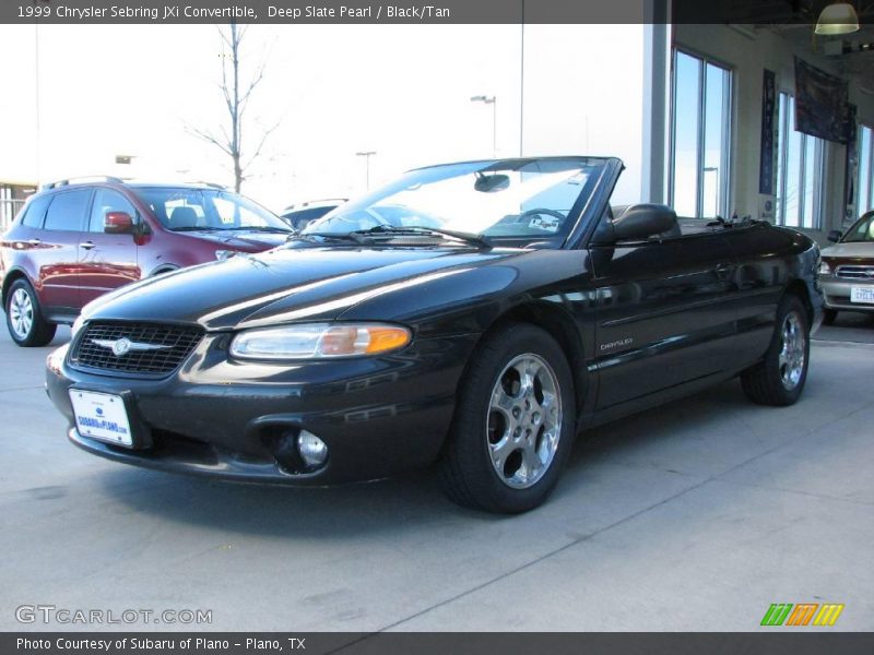 Deep Slate Pearl / Black/Tan 1999 Chrysler Sebring JXi Convertible