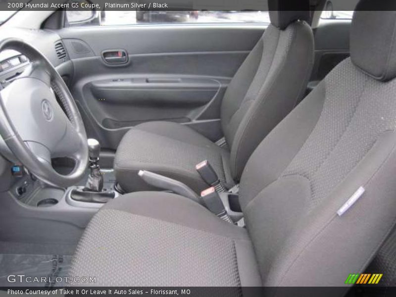 Platinum Silver / Black 2008 Hyundai Accent GS Coupe
