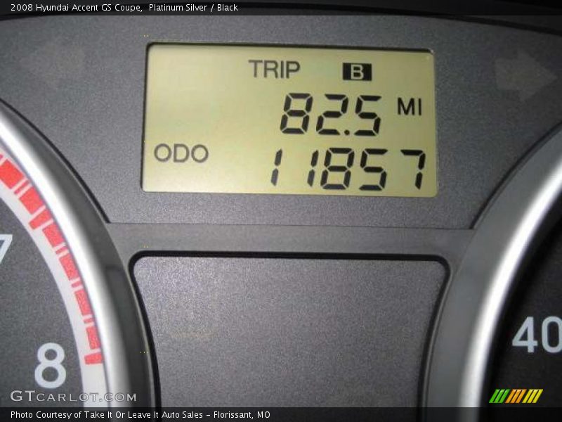 Platinum Silver / Black 2008 Hyundai Accent GS Coupe