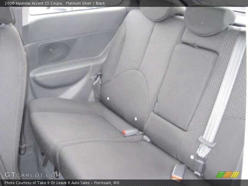 Platinum Silver / Black 2008 Hyundai Accent GS Coupe