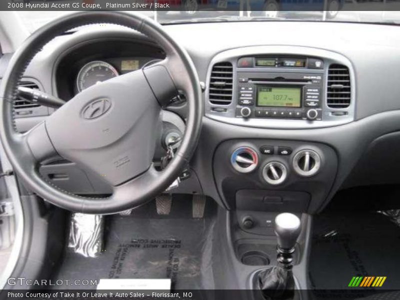 Platinum Silver / Black 2008 Hyundai Accent GS Coupe