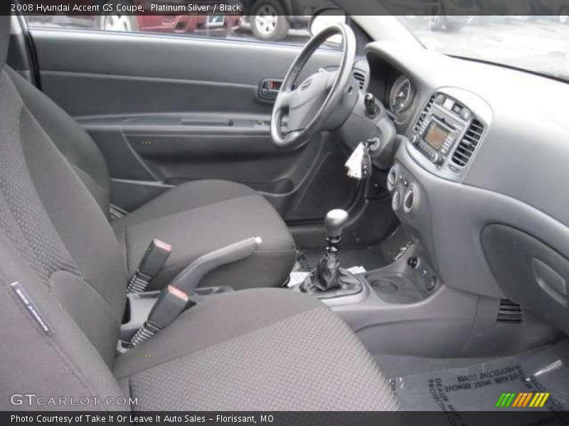 Platinum Silver / Black 2008 Hyundai Accent GS Coupe