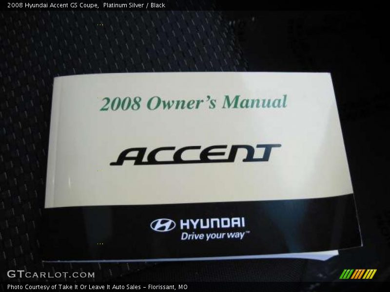 Platinum Silver / Black 2008 Hyundai Accent GS Coupe