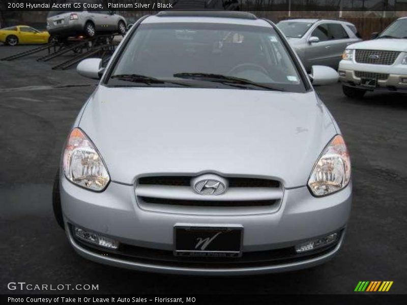 Platinum Silver / Black 2008 Hyundai Accent GS Coupe