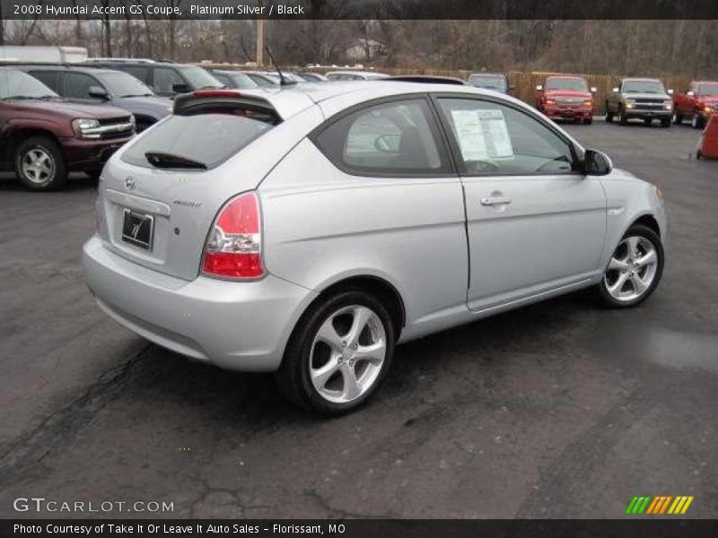 Platinum Silver / Black 2008 Hyundai Accent GS Coupe