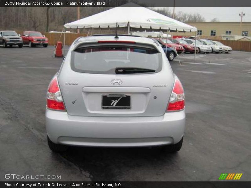 Platinum Silver / Black 2008 Hyundai Accent GS Coupe