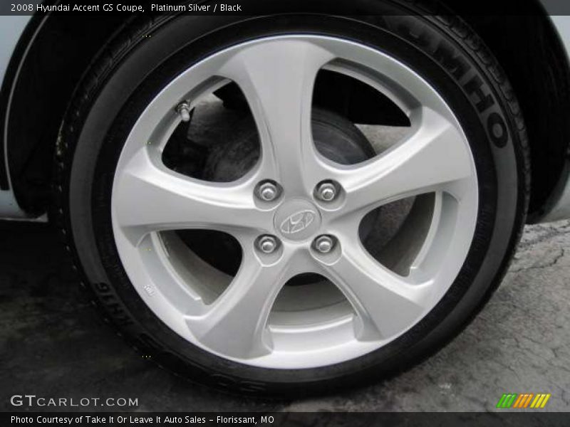 Platinum Silver / Black 2008 Hyundai Accent GS Coupe