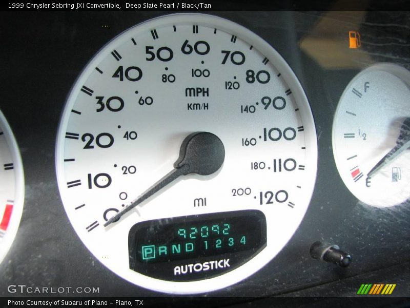 Deep Slate Pearl / Black/Tan 1999 Chrysler Sebring JXi Convertible