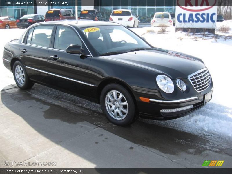 Ebony Black / Gray 2008 Kia Amanti