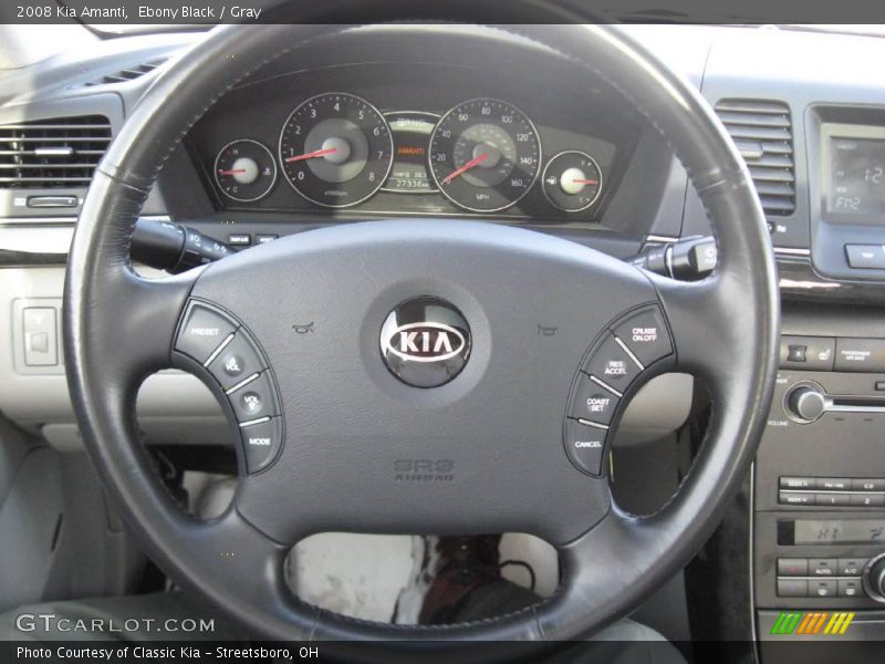Ebony Black / Gray 2008 Kia Amanti