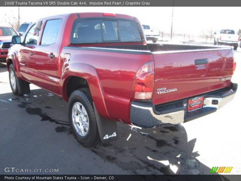 Impulse Red Pearl / Graphite Gray 2008 Toyota Tacoma V6 SR5 Double Cab 4x4