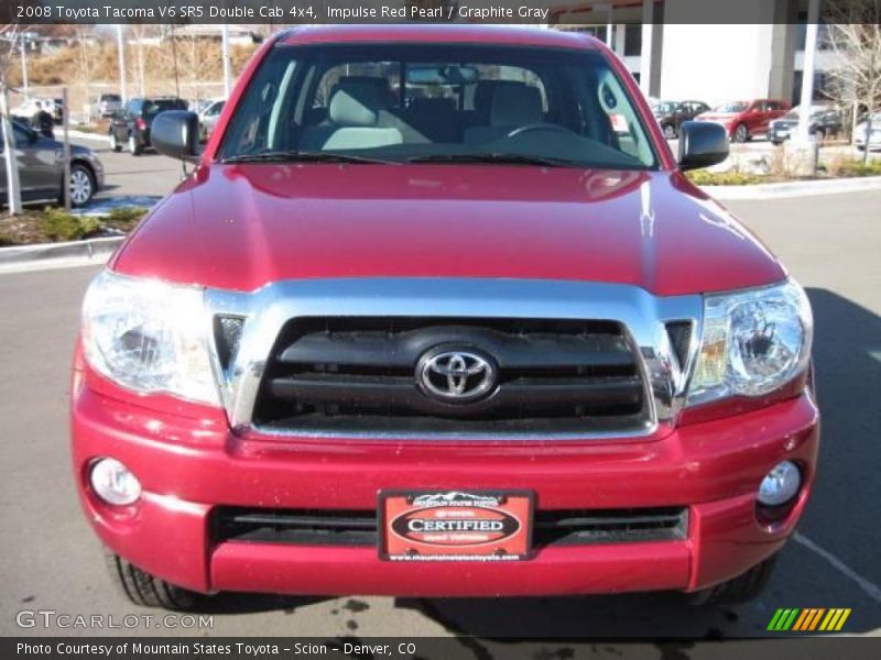Impulse Red Pearl / Graphite Gray 2008 Toyota Tacoma V6 SR5 Double Cab 4x4