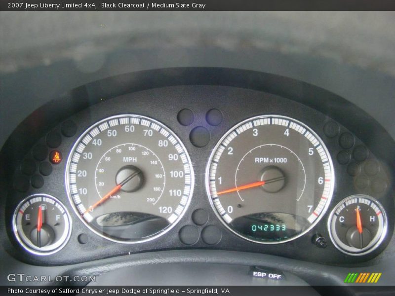 Black Clearcoat / Medium Slate Gray 2007 Jeep Liberty Limited 4x4