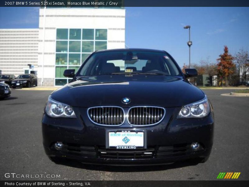 Monaco Blue Metallic / Grey 2007 BMW 5 Series 525xi Sedan