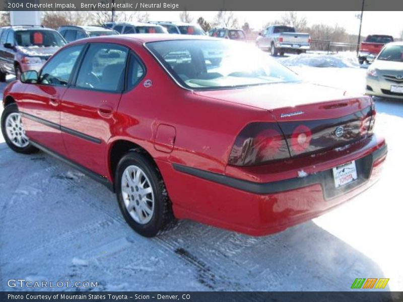 Berry Red Metallic / Neutral Beige 2004 Chevrolet Impala
