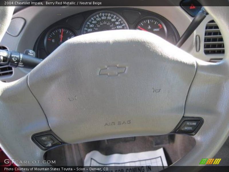 Berry Red Metallic / Neutral Beige 2004 Chevrolet Impala